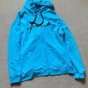 Blue Hoodie with Black Logo